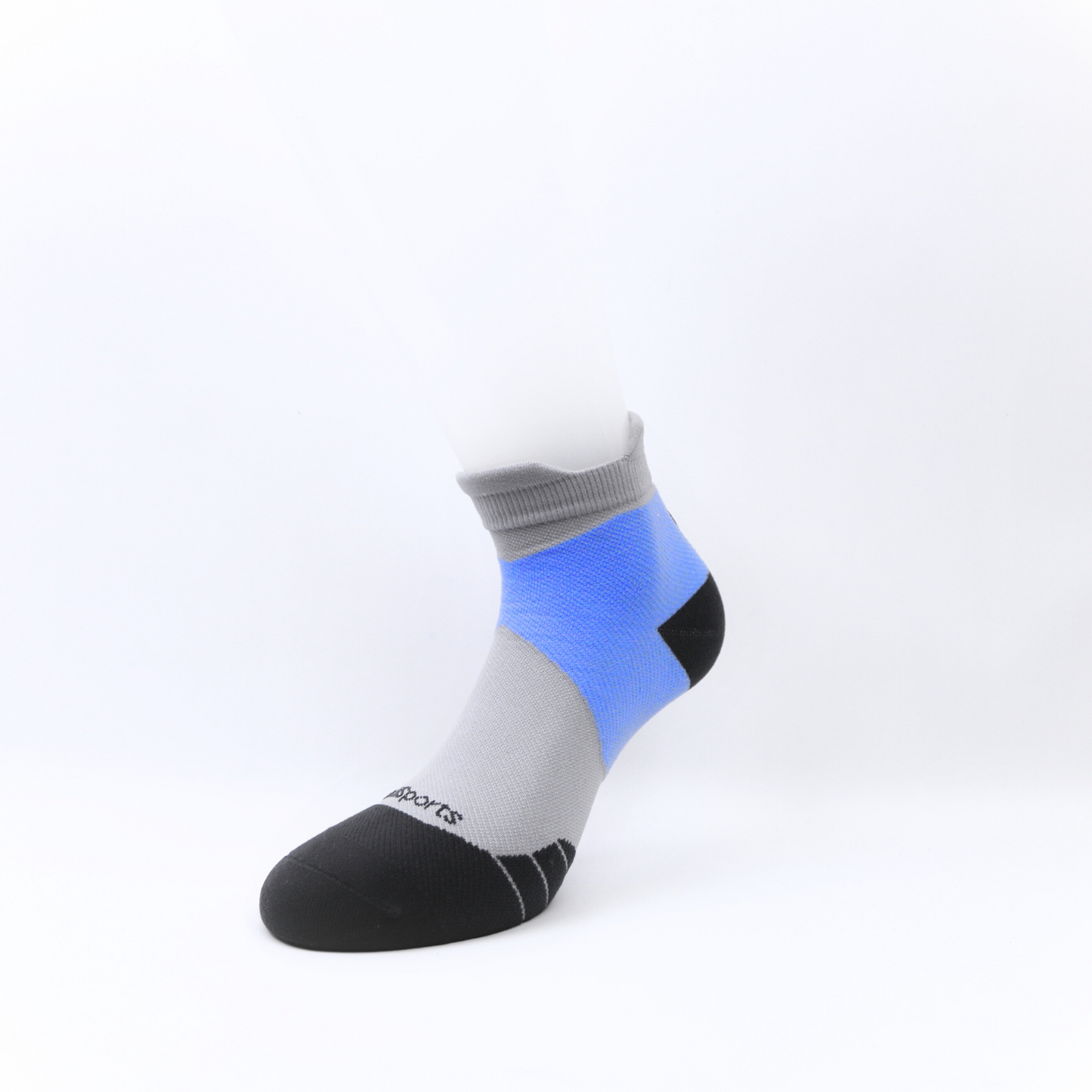 MediSports Performance Ankle Socks (20-30 mmHg) - Blue/Grey - MediSportsUSA