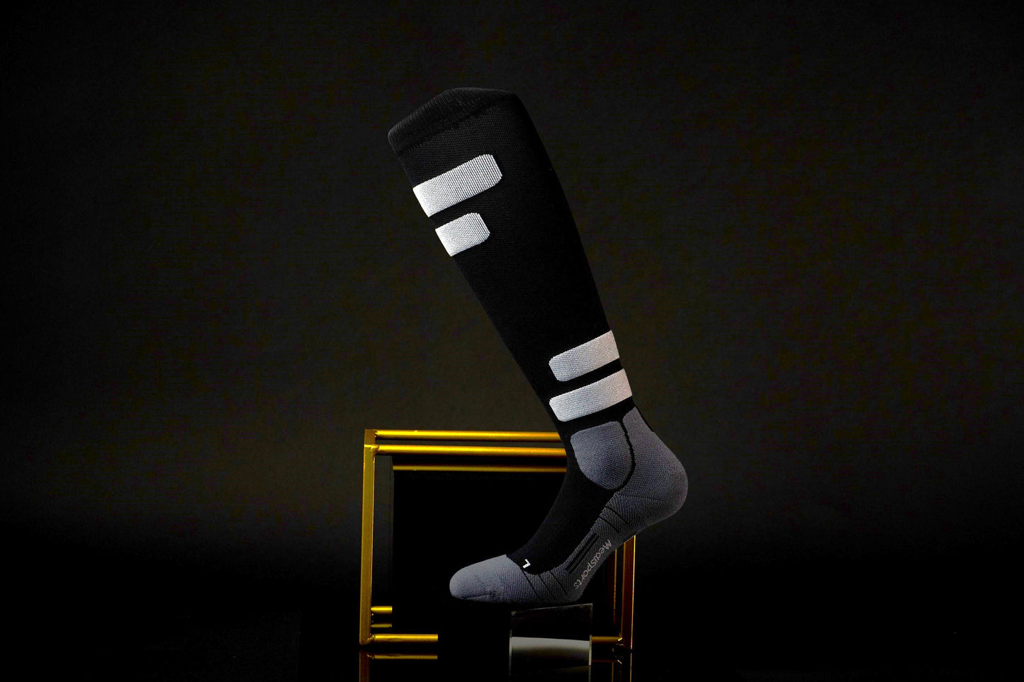 MediSports Ignite Performance Socks (20-30 mmHg) - Black/Grey - medisports