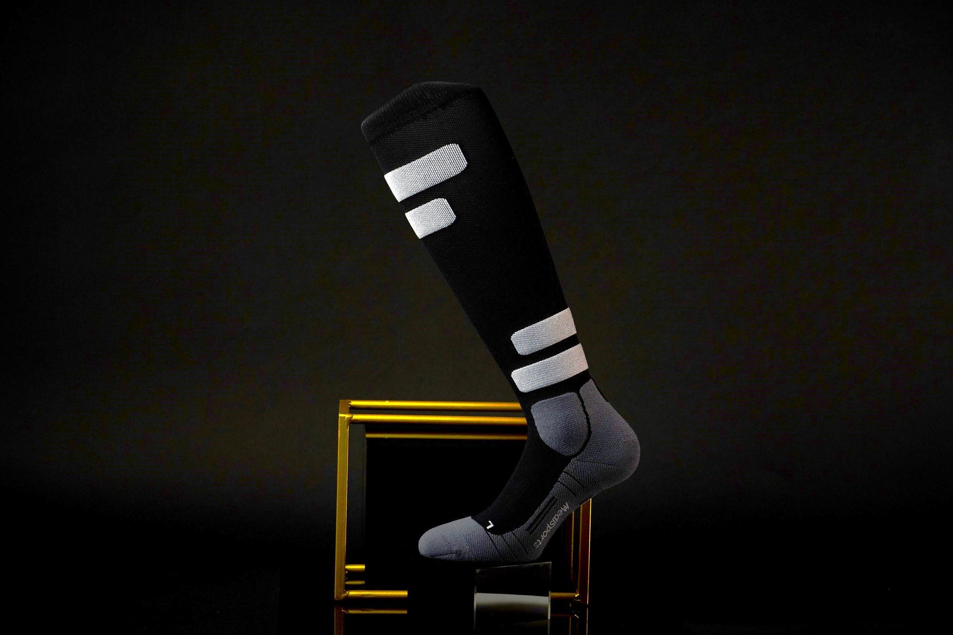 MediSports Ignite Performance Socks (20-30 mmHg) - Black/Grey - medisports